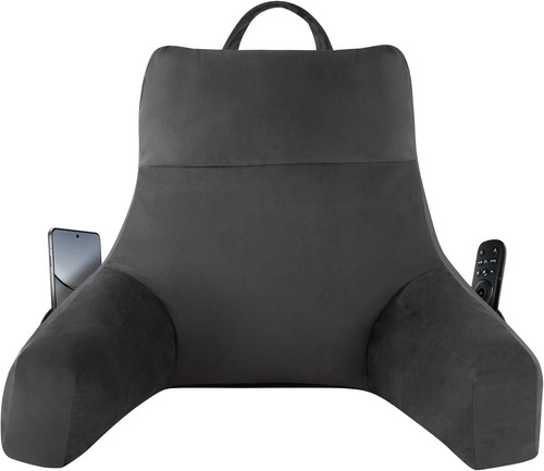 Back Pillow for Bed Sitting up, Reading Medium(18inch), Grey