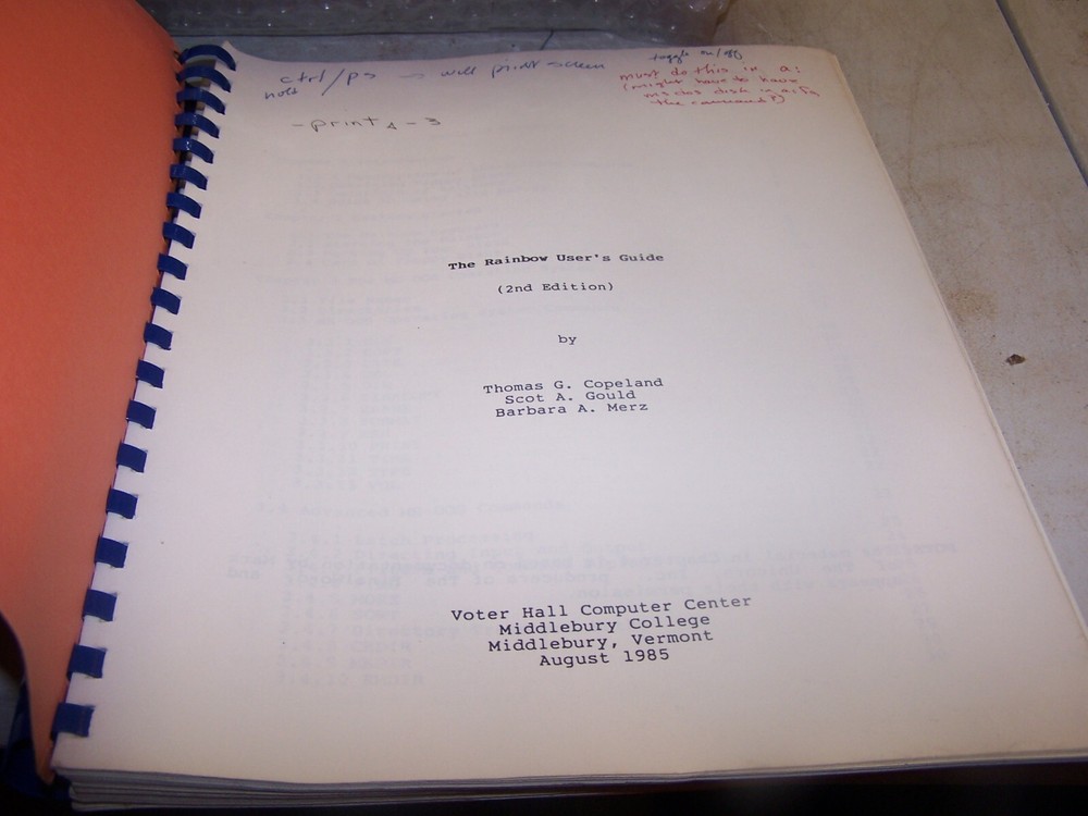 digital Rainbow User's Guide by Middlebury College