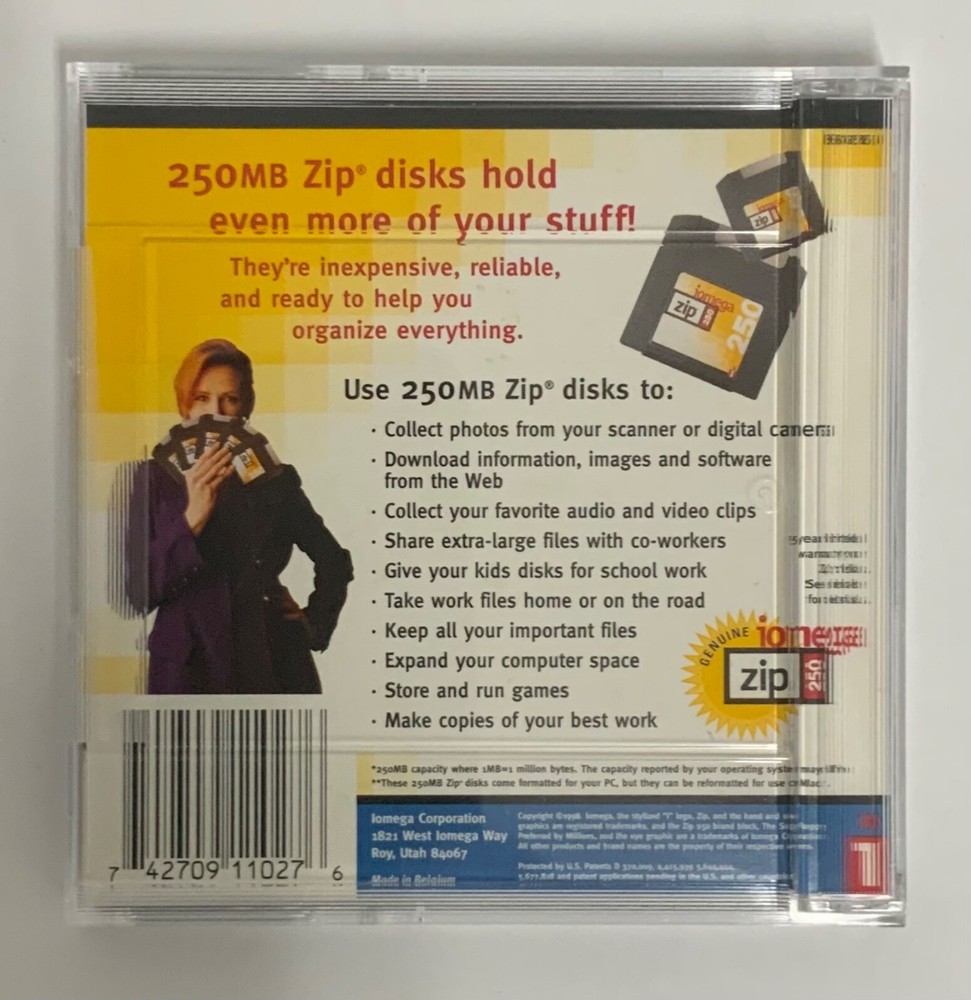 Iomega 250 MB Zip Disk PC Formatted