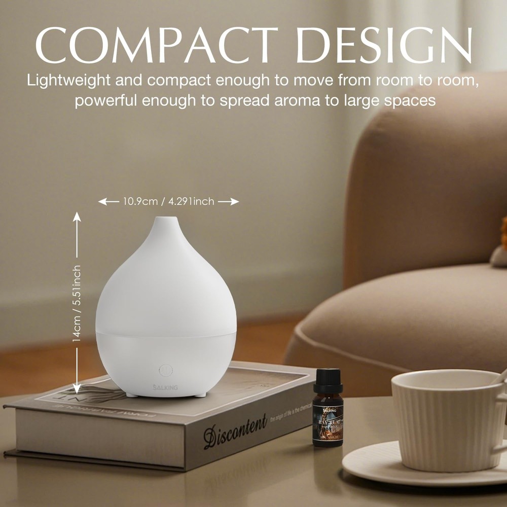SALKING Essential Oil Diffuser, 100ml Small Aromatherapy Diffuser for White-1