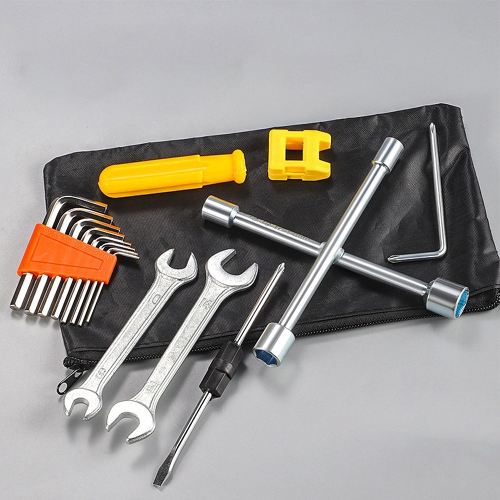 Compact Motorcycle Repair Tool Set with 8 Essential Tools for Easy Use