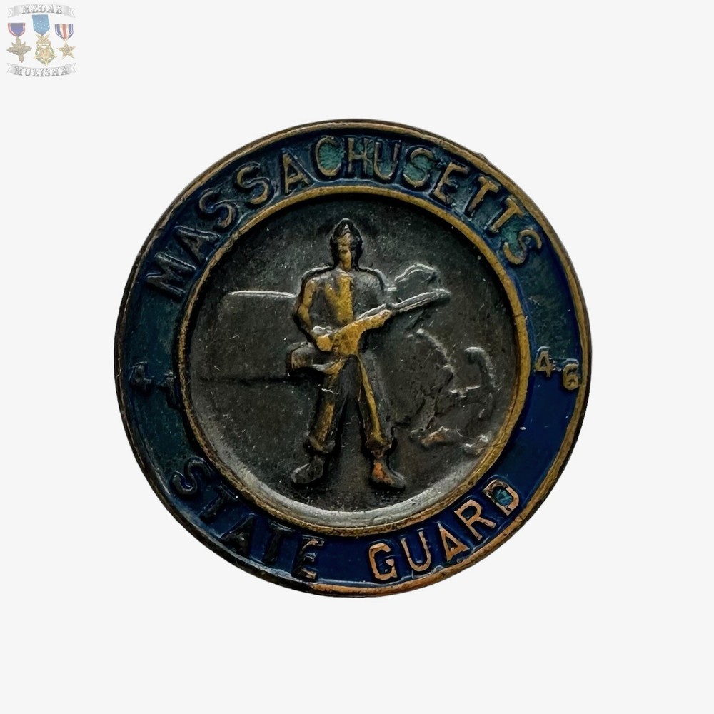 WWI MASSACHUSETTS STATE GUARD LAPEL PIN WW1