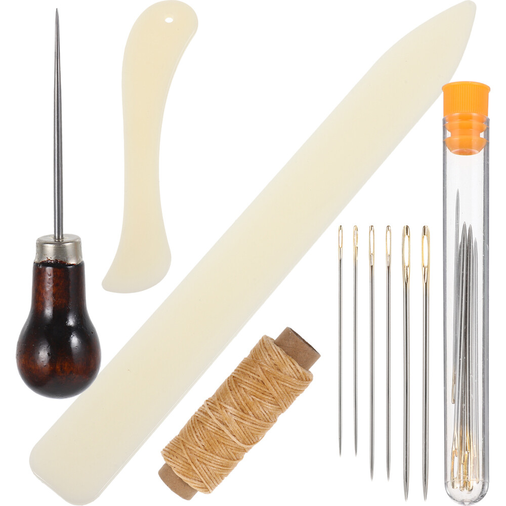 1 Set Leather Craft Tool Kit Leather Bookbinding Needles Leather Sewing Kit