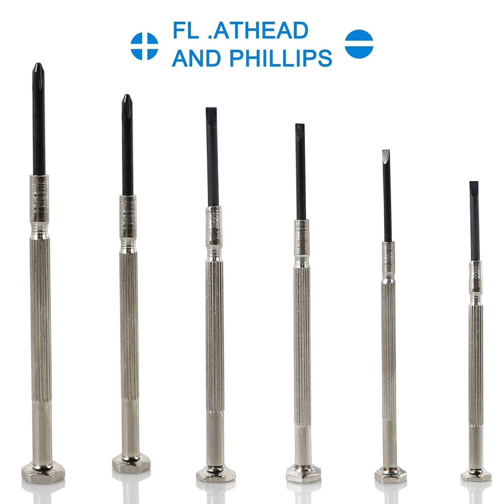 6 PCS Precision Screwdriver Sets, Eyeglass Repair Kit Screwdriver, Mini Black