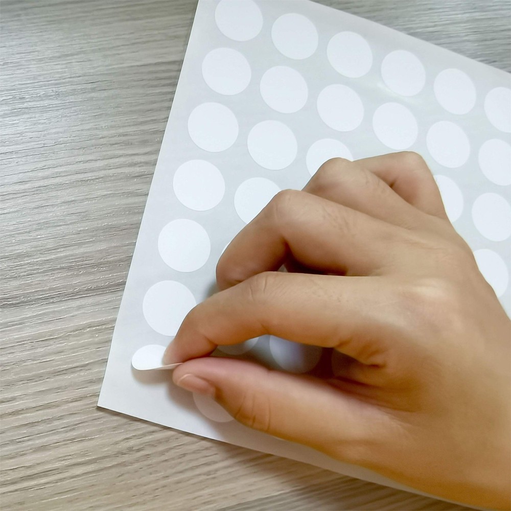 Coding Labels 3/4" Round Color-Coding Circle 1050pcs Dot Labels (White) White