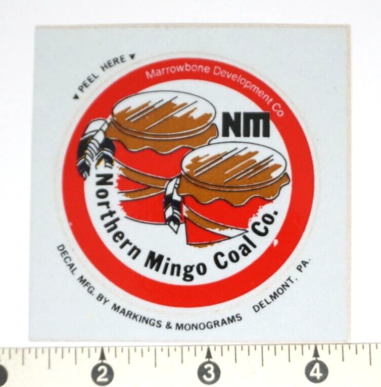 Coal Mining Sticker Northern Mingo Coal Co Marrowbone Development Co