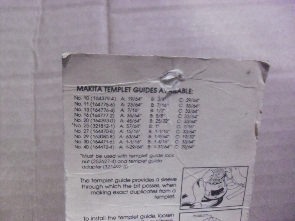Makita No. 25 Template Guide 321812-1