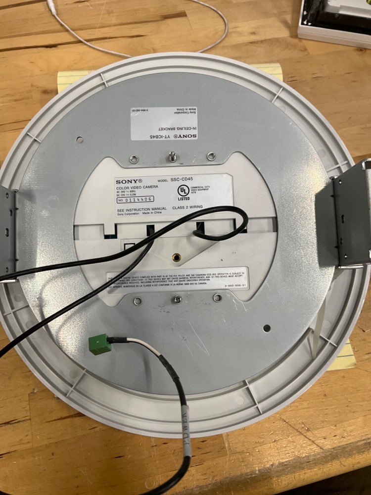 SONY - Dome Mount Color Surveillance Camera SSC-CD45 with ceiling bracket.