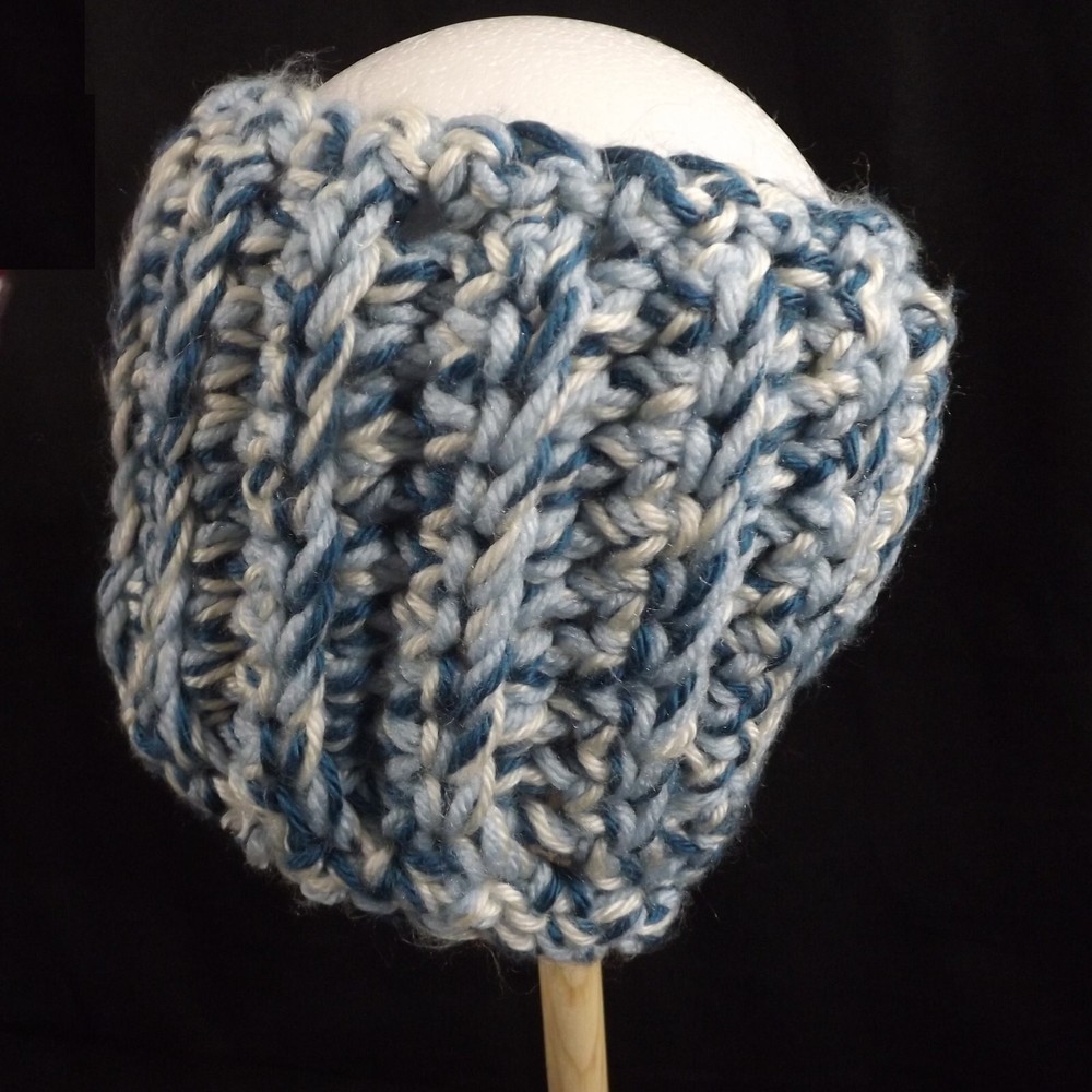 Crocheted Ear Warmer / Messy Bun / Ponytail Headband