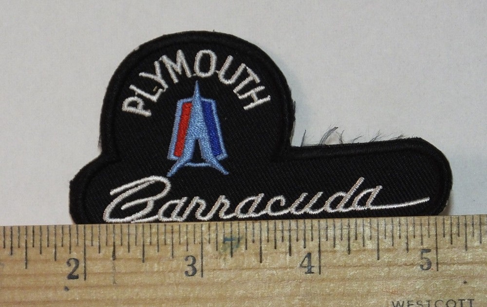 Plymouth Barracuda 'Cuda Embroidered Patch  3.5x2"