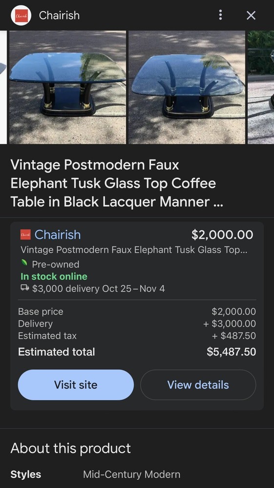 Henredon “Tusk” Coffee Table