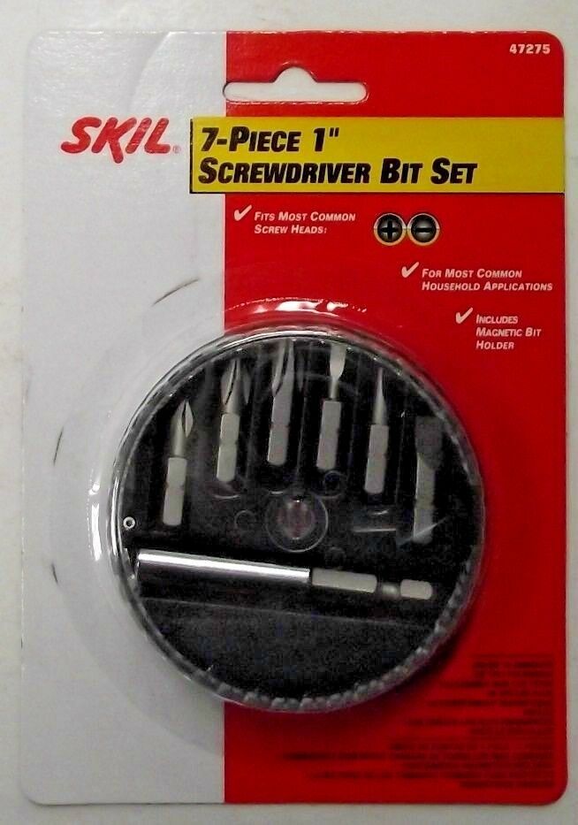 Skil 47275 7pc 1" Screwdriver Insert Bit Set