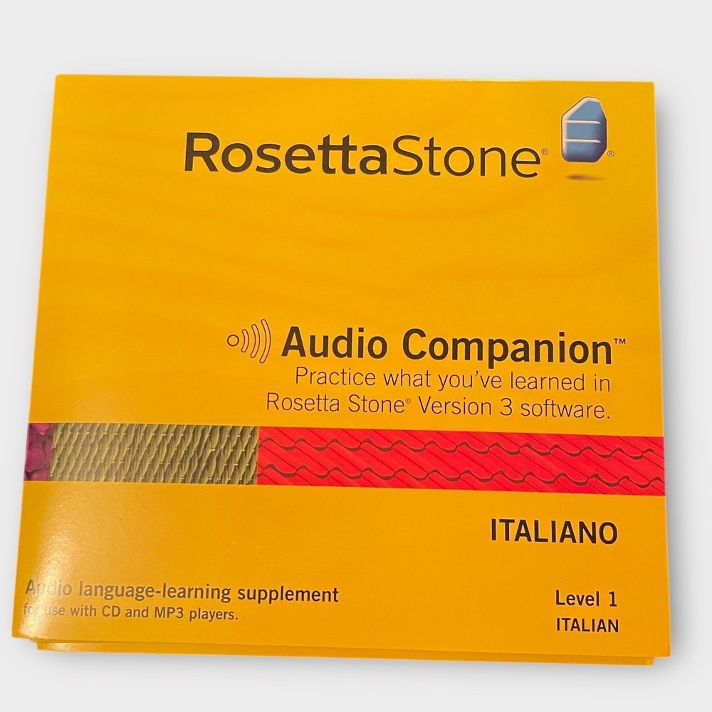 Rosetta Stone Italian Version 3 Level 1-3 Complete Language Learning Software