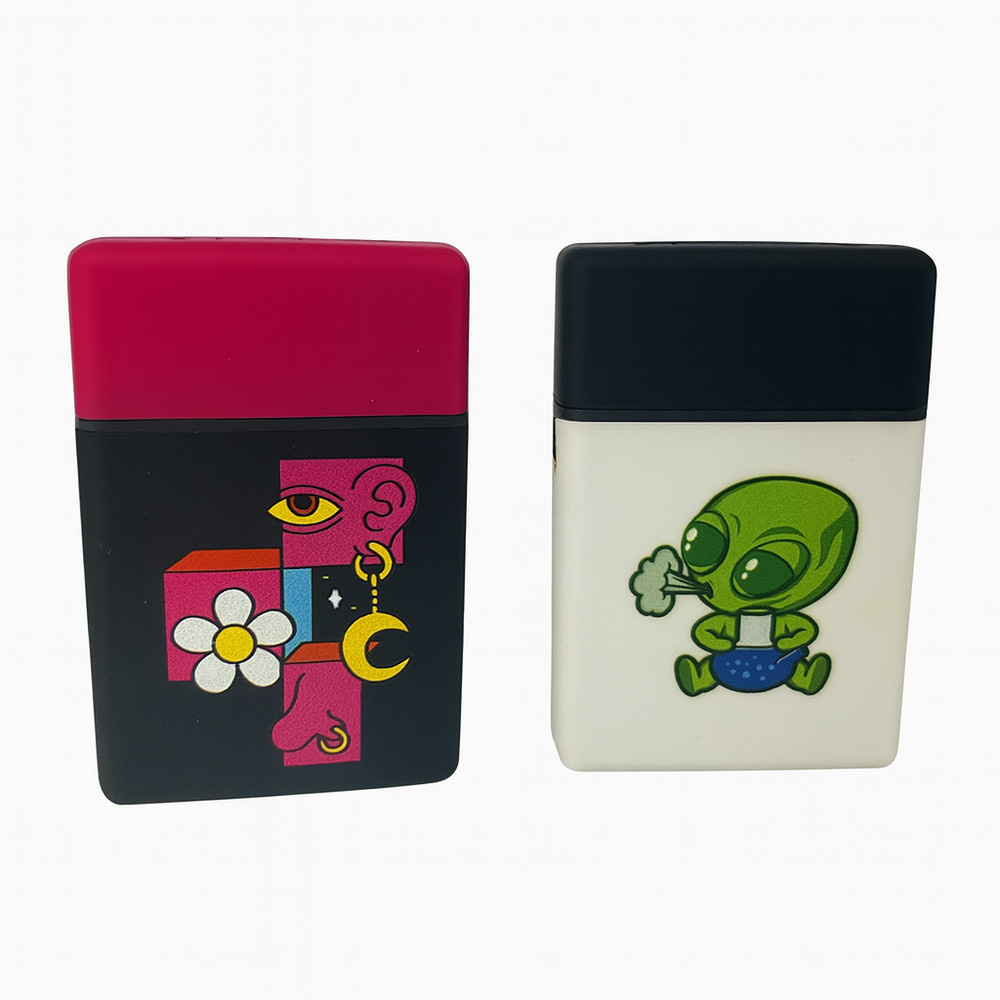 Zengaz Jet Torch Lighter –(4CT) | Mixed Colors & Designs | Refillable