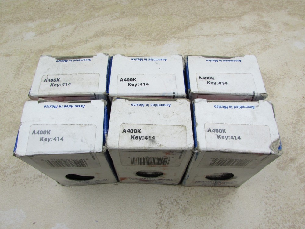 6 Pack American Lock Combination Padlock A400K Key Controlled, Blue