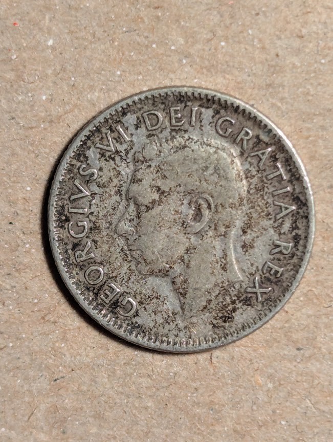 1950 Canada 10 Cents Silver