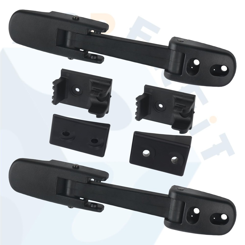 Mack Hood Latch Strap w/Catch Bracket Left Driver & Right Passenger Black