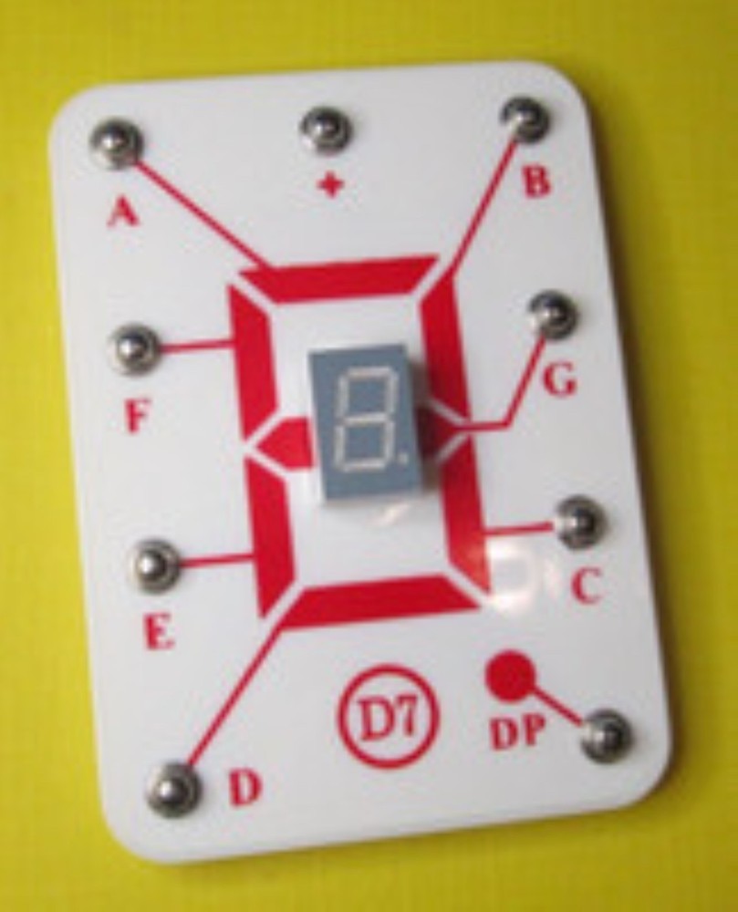 ELENCO Snap Circuits Replacement Part: D7 7-Segment LED Display 6SCD7