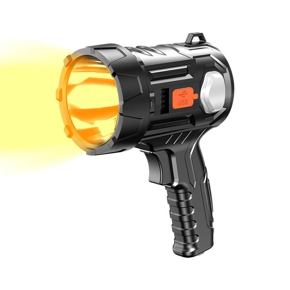 3PC Solar/USB Rechargeable LED Spotlight Flashlight Searchlight 9000000LM Bright