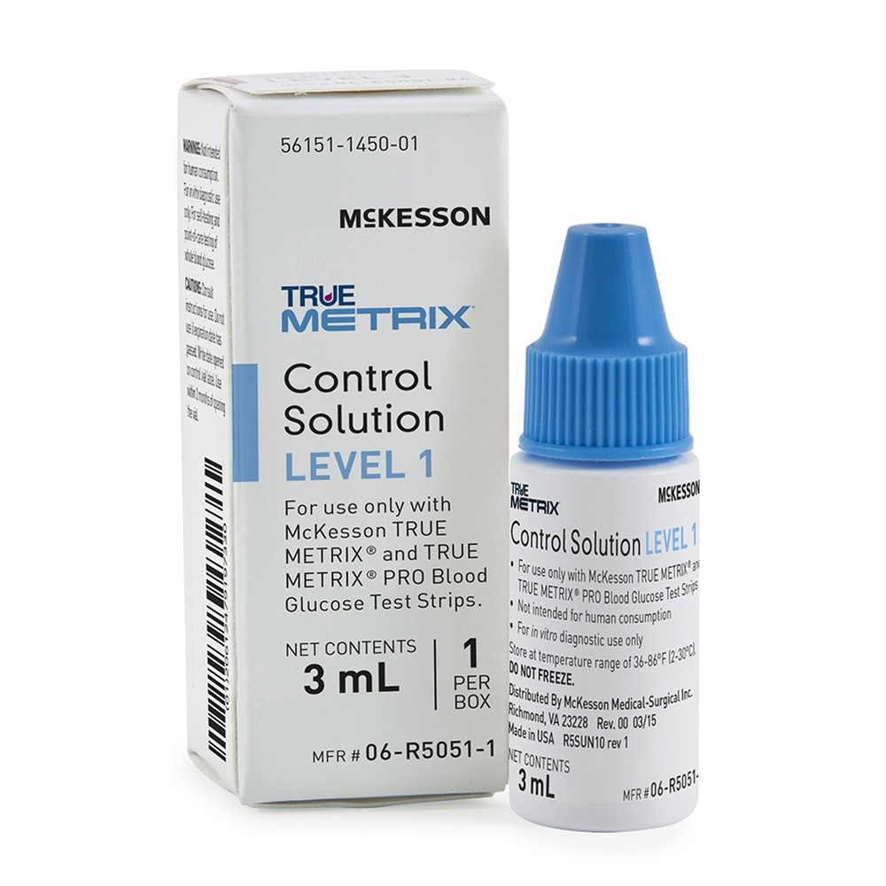 McKesson TRUE METRIX Blood Glucose Control Solution Level 1 3 mL 24 per Case