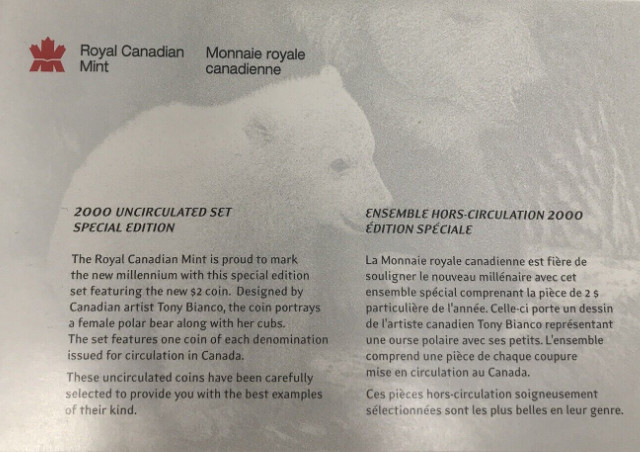 Canada 2000 Uncirculated Royal Canadian Mint Set #0238