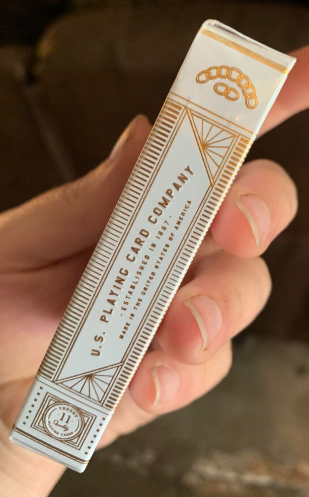 WHITE GOLD Theory11 MONARCH Playing Card Deck