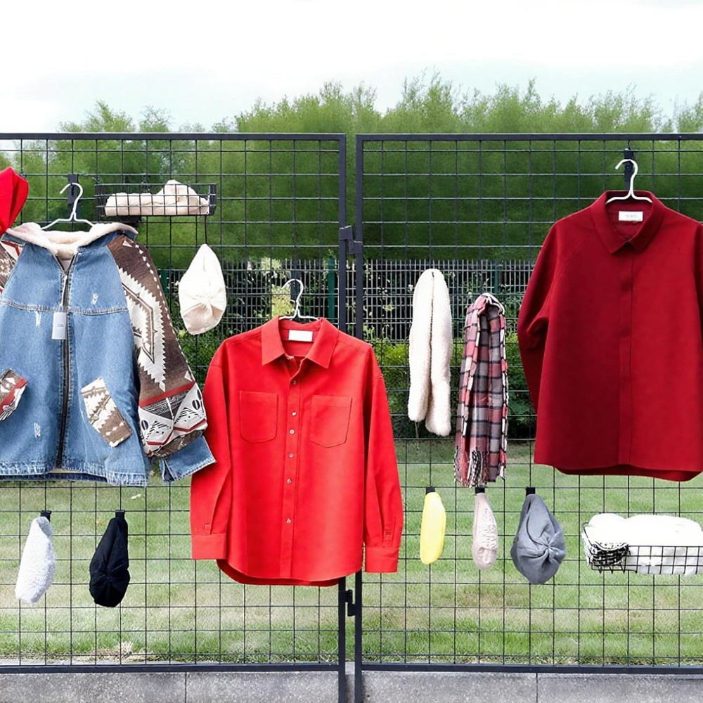 6-Inch Gridwall Hooks, 32 Pieces for Grid Wall Panel, Black