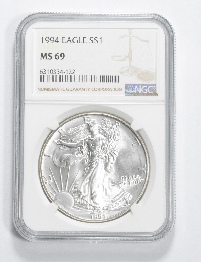 1994 American Silver Eagle MS69 NGC Brown Label