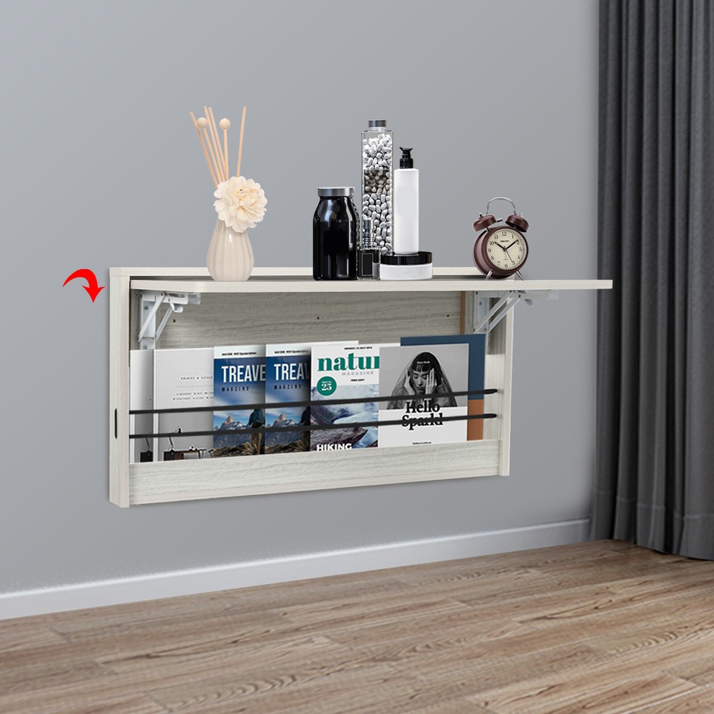 Folding Table Wall Mounted Folding Table Study Table Space Saving 31.5x16.3 in