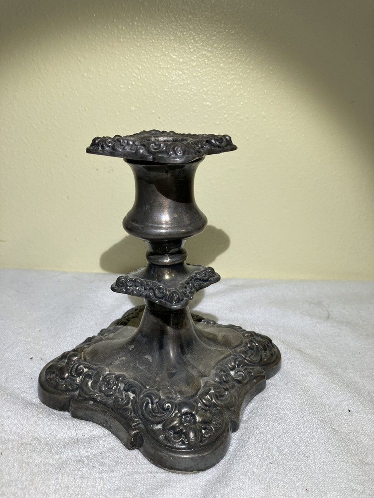 silver candlestick antique. 2