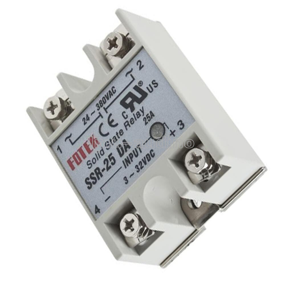 SSR-25DA Solid State Relay Module 25A/250V DC 3-32V Input AC 24-380V Output