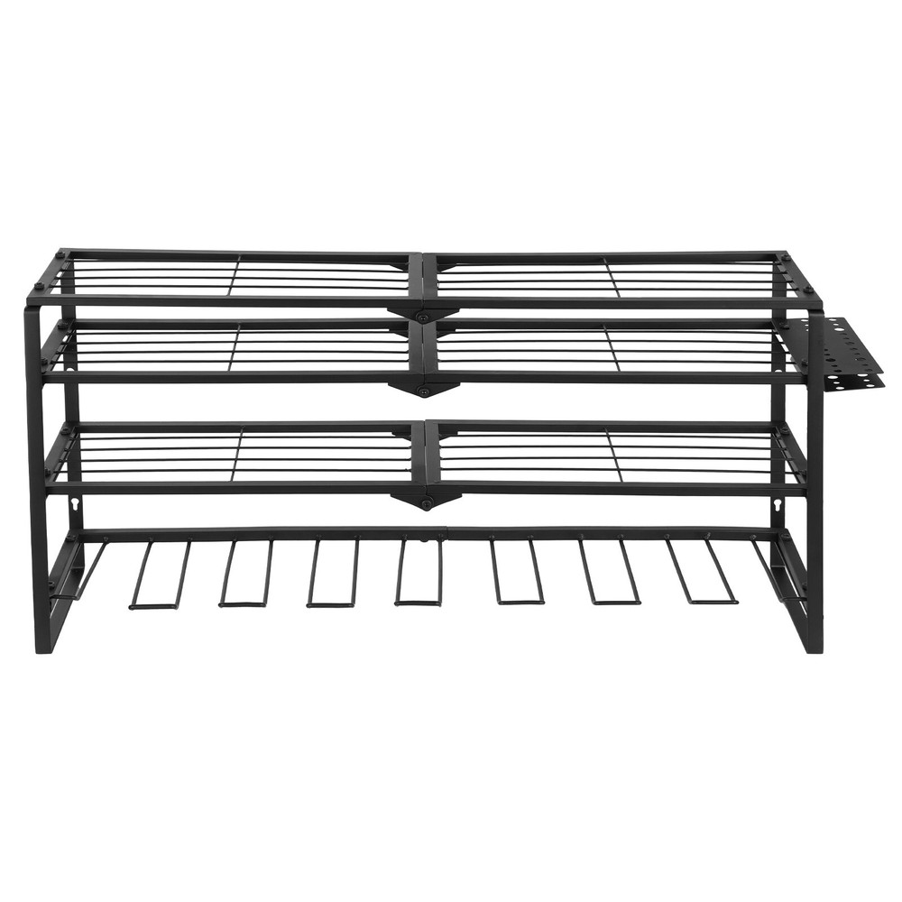 32” Heavy Duty Power Tool Organizer 4-Layer Drill Holder Wall Mount Storage Rack