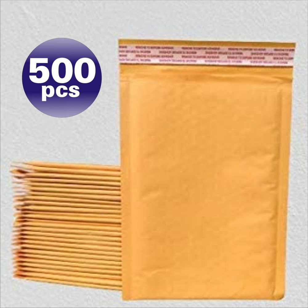 SuperPackage® 500 #0(Inner 6x9) Kraft Bubble Mailers Padded Envelopes