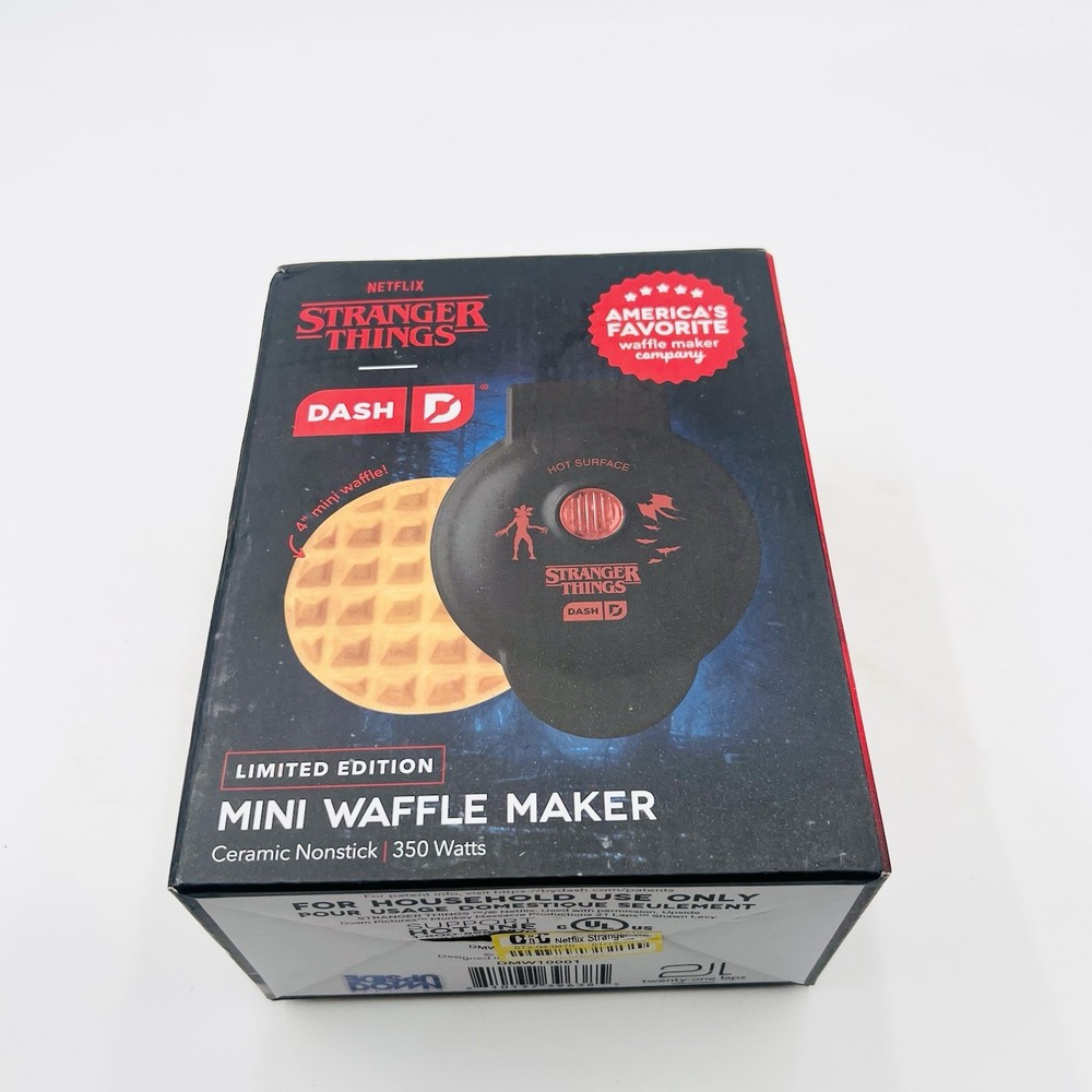 Netflix Stranger Things Dash Limited Edition MINI WAFFLE MAKER Ceramic Nonstick