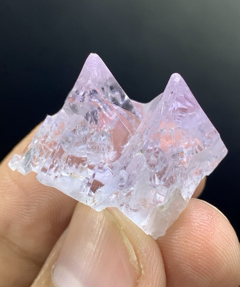 10 Gm Pink Kunzite, Kunzite Crystal, Fluorescent Kunzite, Complex Termination