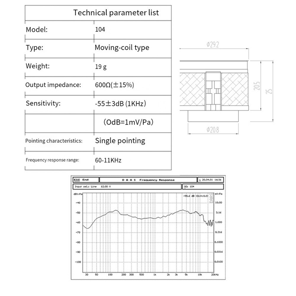 Professional Dynamical Microphone Capsule Head, Microphone Replacement7067