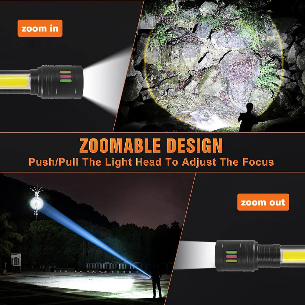 2Pack 99000000LM Super Bright LED Tactical Flashlight Rechargeable Flashlights