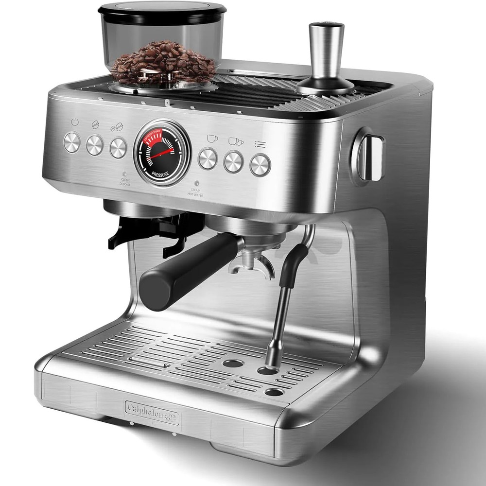 Espresso Machine with Grinder 20 Bar Semi-Automatic Coffee Maker PID Control