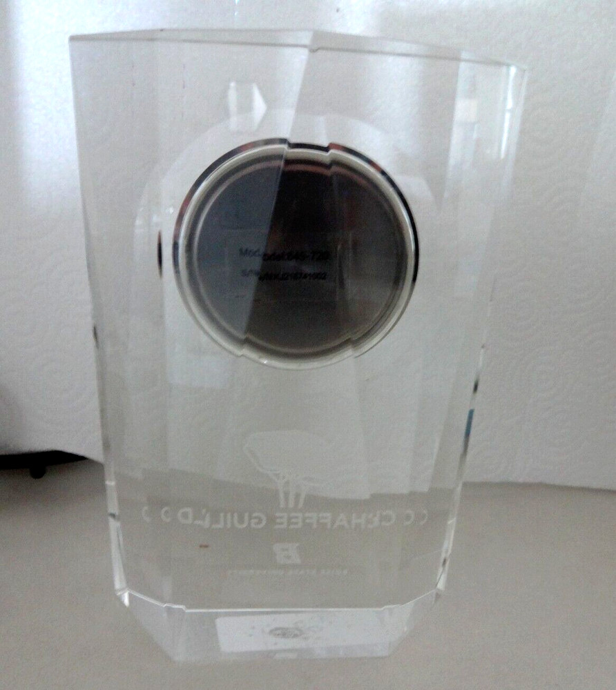 Quest Optical Crystal Tabletop Clock by Howard Miller 645-720