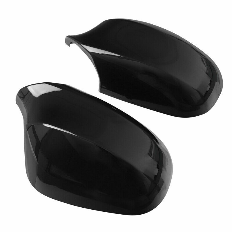 L&R Gloss Black Side Mirror Cover Cap Rearview For BMW E90 E91 E92 E93 LCI