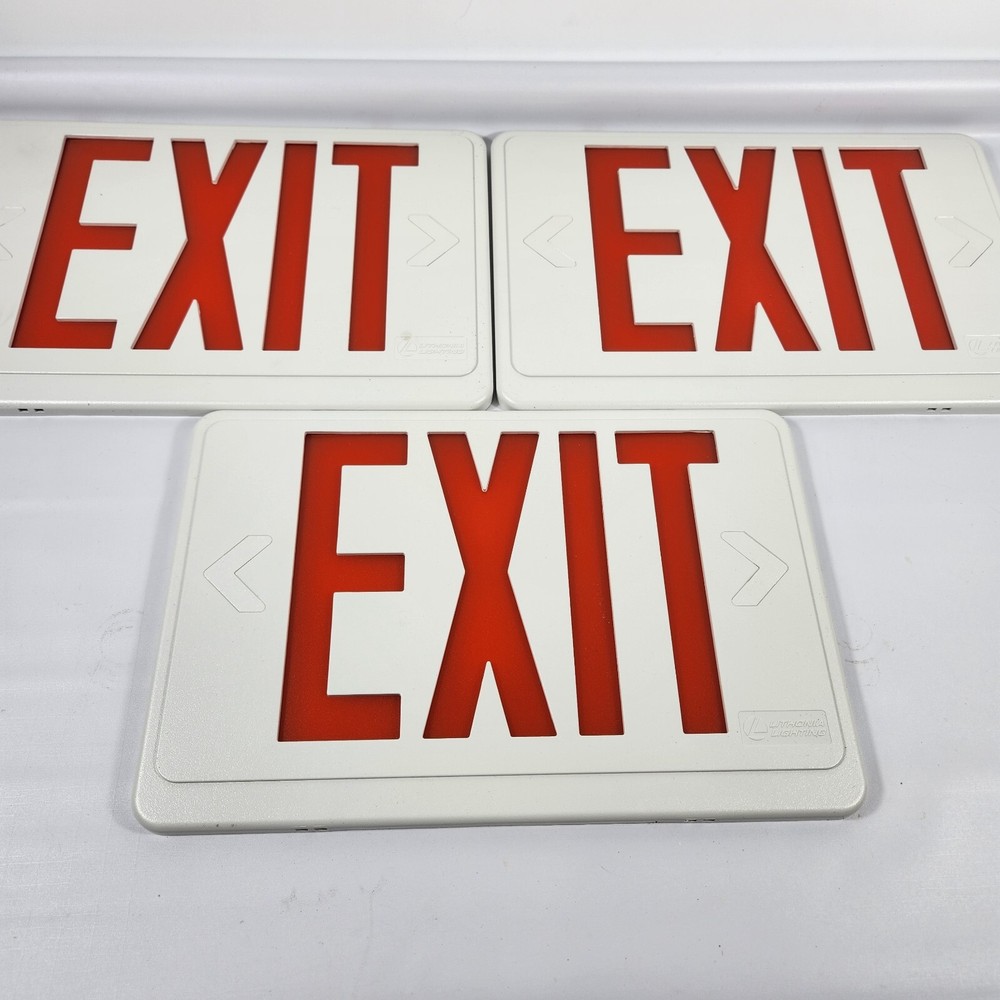 EXIT SIGN FRONT Red Letter Replacement Plate Face Cover Lithonia Lighting