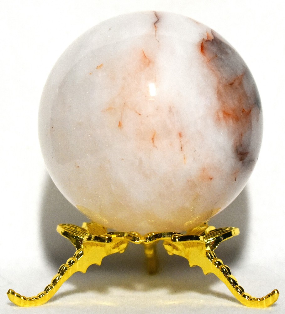 Beautiful Fire Quartz Sphere 2.53"/385 grams