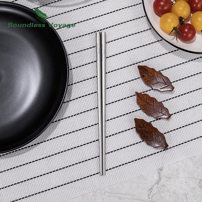 Boundless Voyage Titanium Chopsticks with Carry Bag for Convenient Storage & Pac