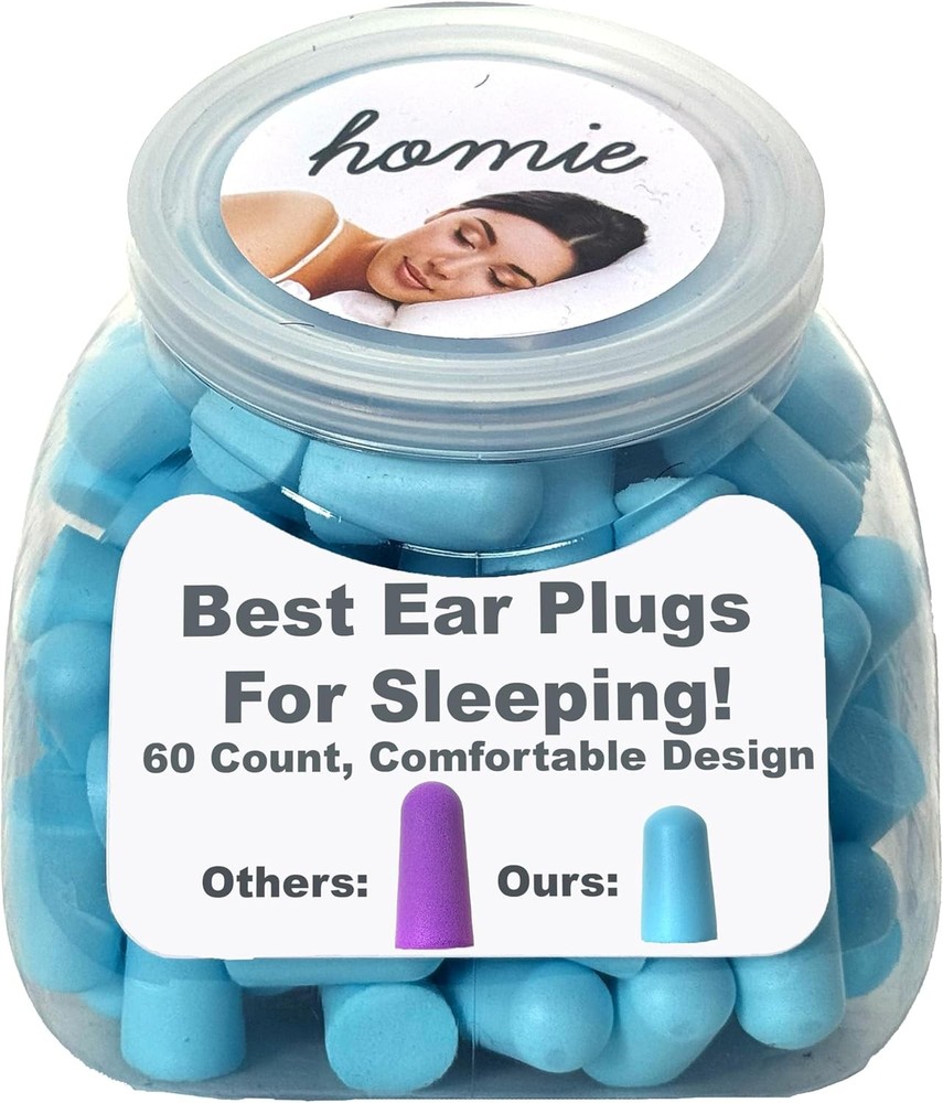 H Fo Earplugs for Sleeping, 60 Pair - 33dB Highest NRR, fortable