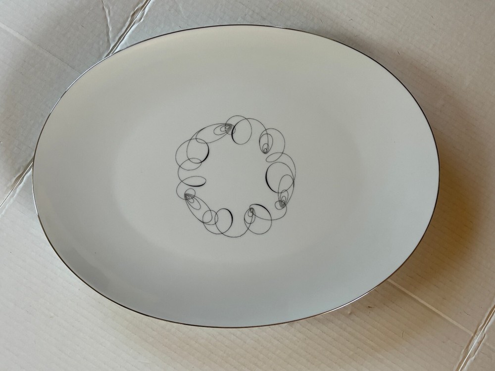 Sango Contemporary 6504 Rare Squiggles Pattern 16" Serving Platter
