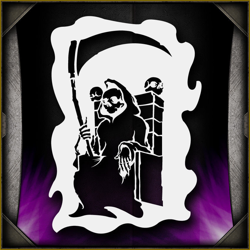 Grim Reaper 9 Airbrush Stencil Template Airsick