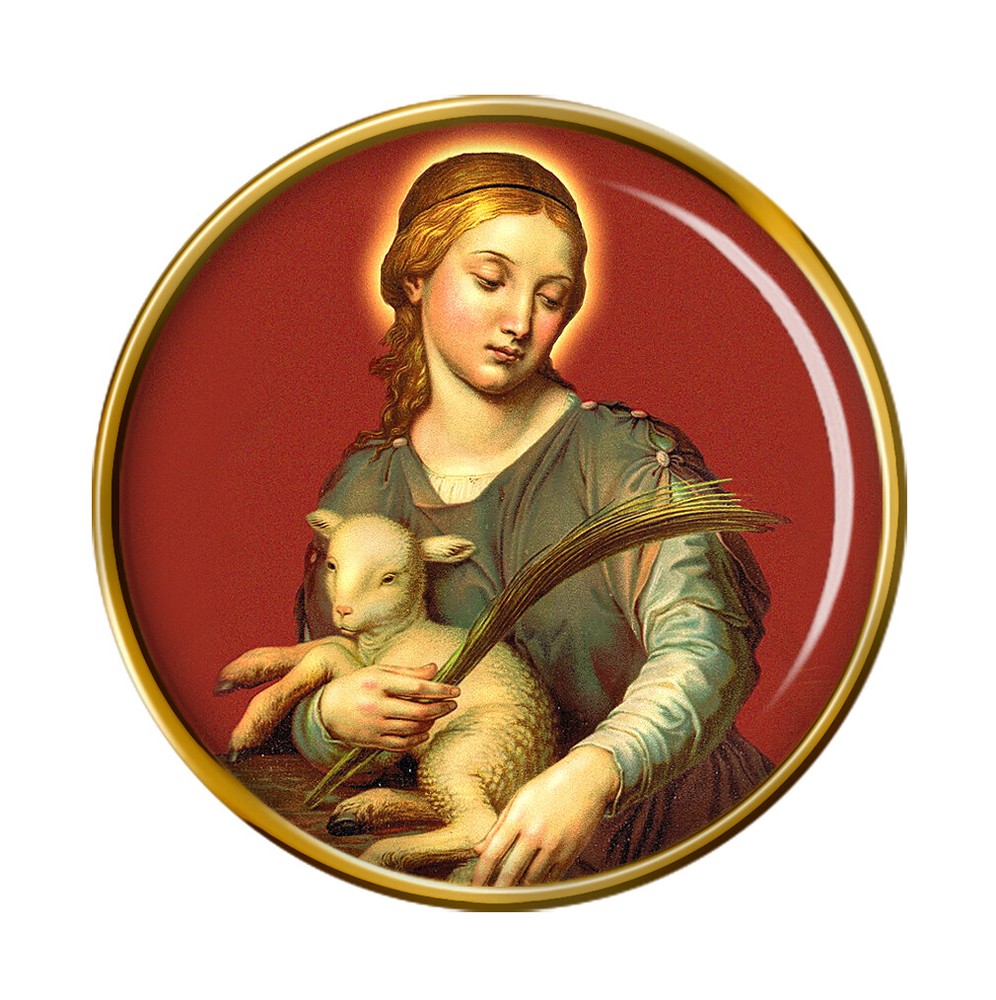 St Agnes of Rome Pin Badge