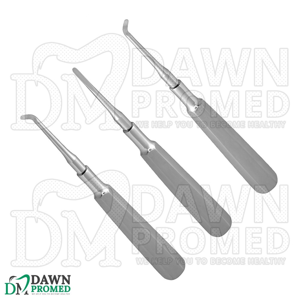 3 Pcs Warwick James Root Elevator Set Dental Luxating Root Elevators German Gr