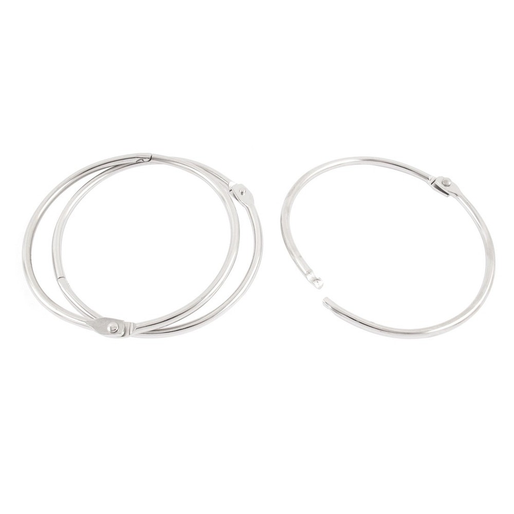Book Office Metal Binder Hinge Snap Loose Leaf Ring Keyring 3pcs 3" Diameter