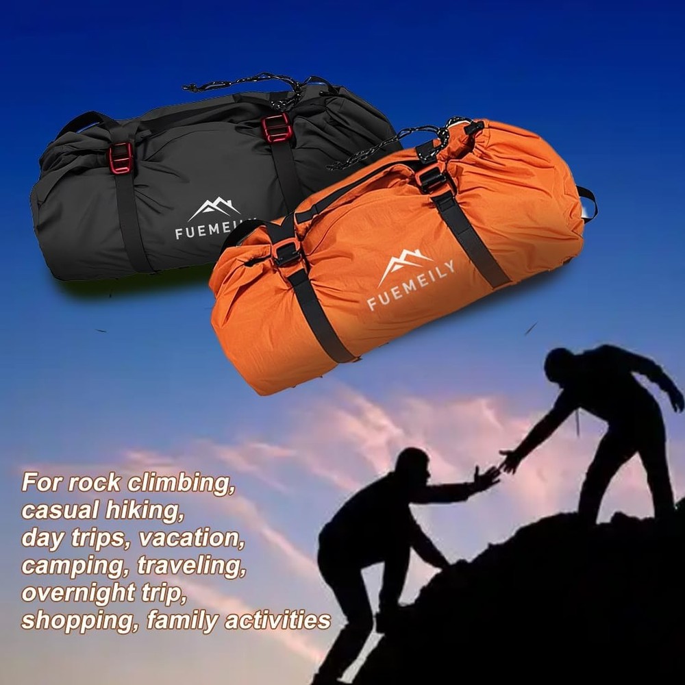 Rock Climbing Rope Bag, Large Capacity Folding Storage Backpack with...
